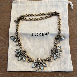 J.CREW NECKLACE CRYSTAL & GOLD